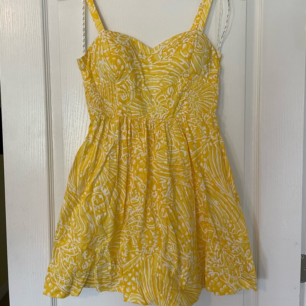 Lilly Pulitzer Yellow & White Mini Dress